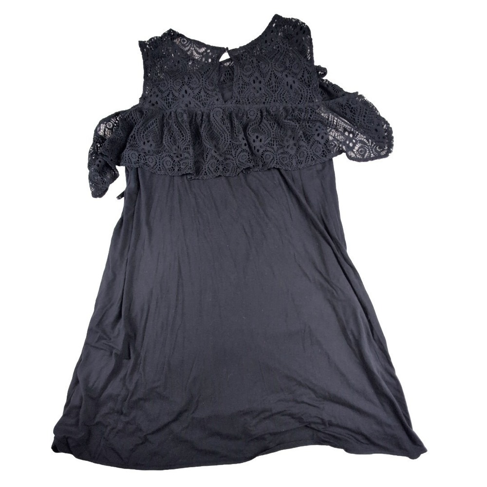 Lane Bryant Black Lace Peplum Top Dress Knee Length Sleeveless Size 26/28